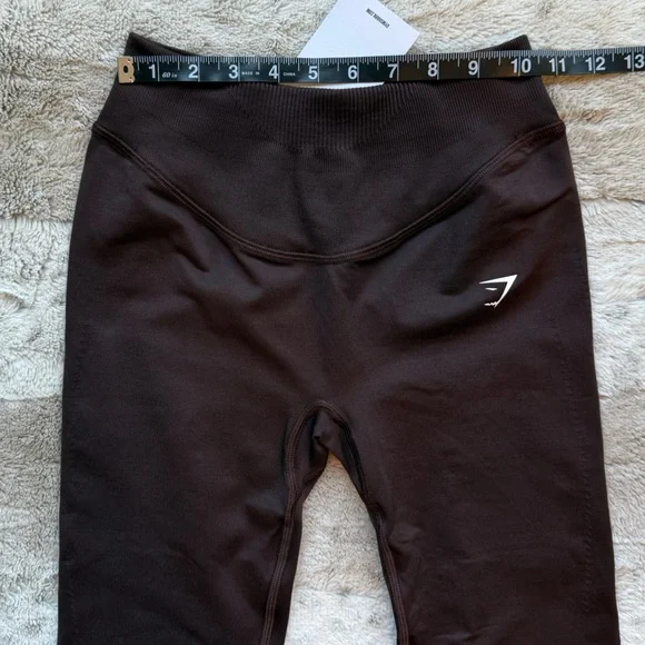 NWT GYMSHARK Sweat Seamless Leggings in Shadow Brown Size XS - Picture 8 of 16